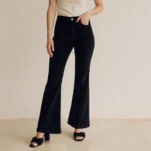 CAbi Black Low Rise Wide Leg Denim Size 8